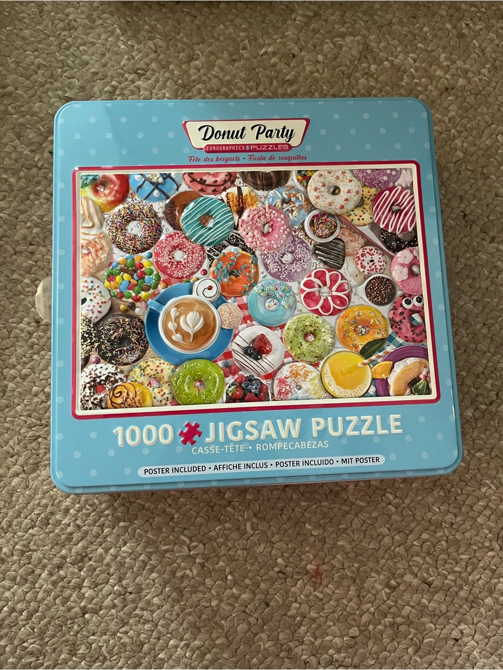 T Party Fashion 1000-Piece Jigsaw Puzzle - Blue Tin